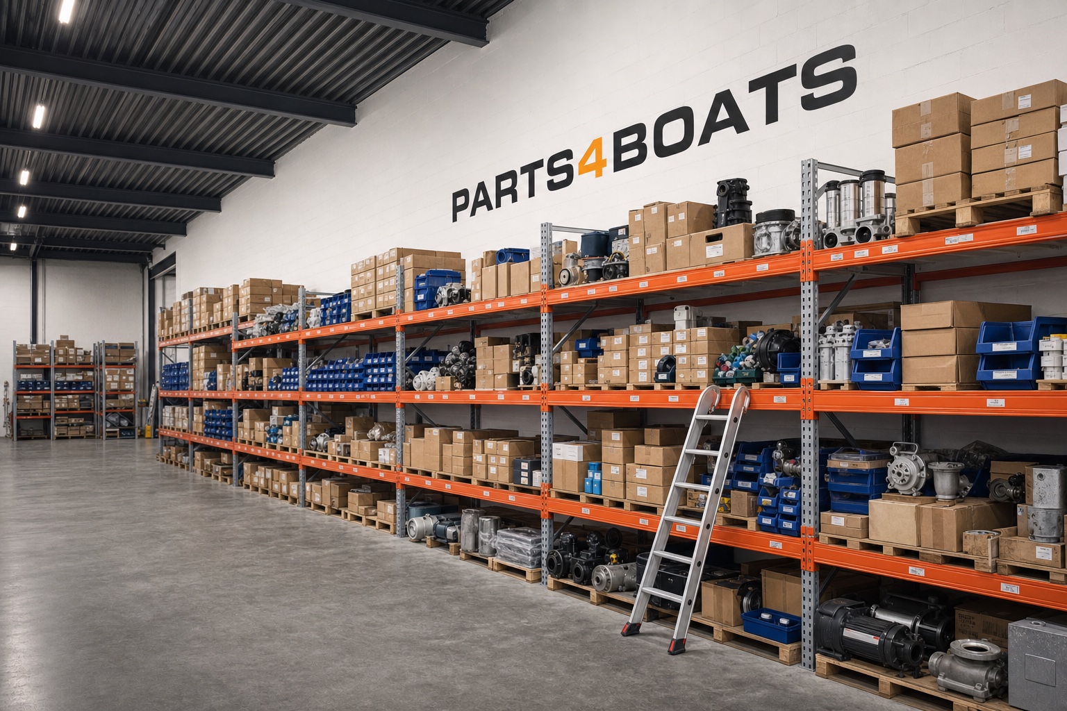 Regał magazynowy z zapasami Parts4Boats