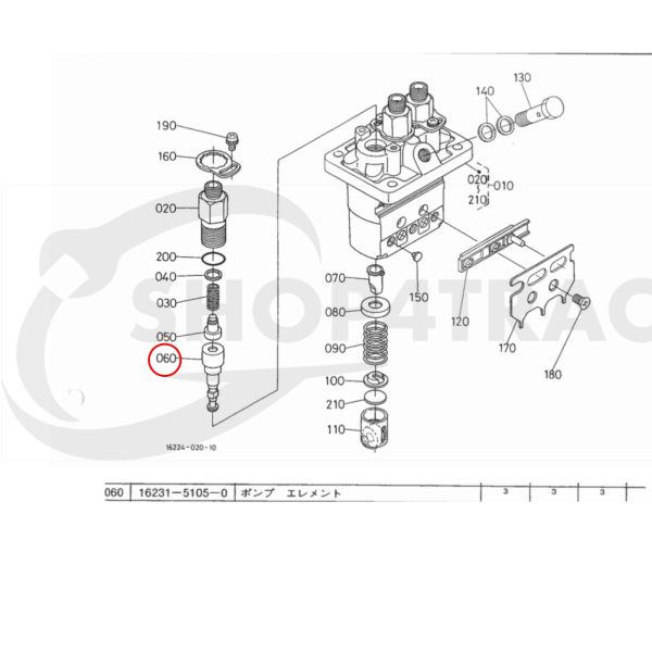 Tłok / element wtryskowy Beta Marine Beta 28 / Beta 30 – Nanni N3.30 – Universal M-25XPB