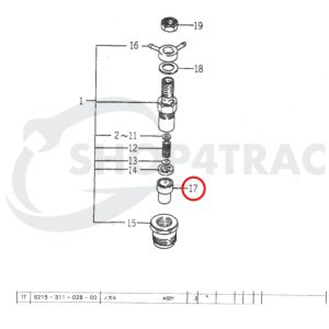 Rozpylacz nozzle (końcówka wtryskiwacza) Beta Marine Beta 28 / Beta 30 – Nanni N3.30 – Universal M-25XPB