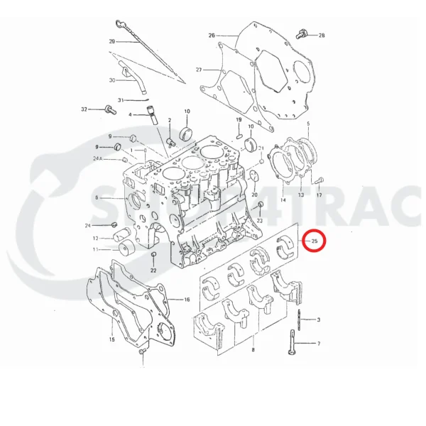 Zestaw łożysk głównych Solé Diesel Mini 33 – JF Marine Power JF10