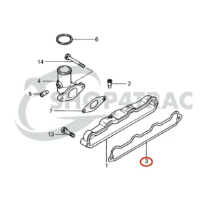 Uszczelka kolektora ssącego Solé Diesel Mini 32 | Mini 34 – Vetus M4.14 – Meiki M4DM