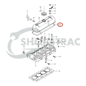 Uszczelka pokrywy zaworów Solé Diesel Mini 32 | Mini 34 – Vetus M4.14 – Meiki M4DM