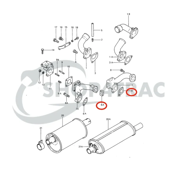 Uszczelka kolektora wydechowego Solé Diesel Mini 14