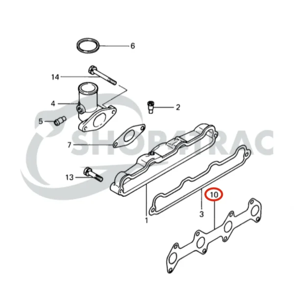 Uszczelka kolektora wydechowego Solé Diesel Mini 32 | Mini 34 – Vetus M4.14 – Meiki M4DM