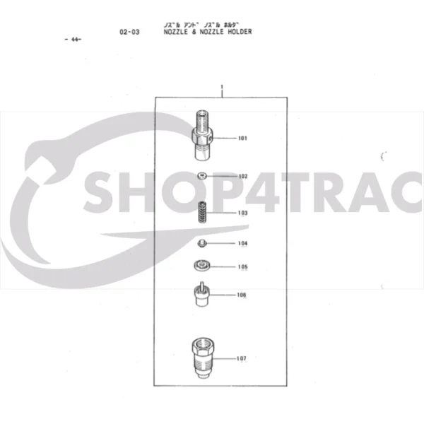 Rozpylacz kompletny Solé Diesel Mini 33 | Mini 44 | Mini 55 – Vetus M4.15 | M4.17 – Craftsman Marine CM4.42 – JF Marine Power JF10 | JF15