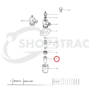 Końcówka wtryskiwacza Solé Diesel Mini 18 | Mini 23 | Mini 32 | Mini 34 – Vetus M3.10 | M4.14 – Meiki