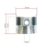 Tłok 18mm Solé Diesel Mini 11 | Mini 17 | Mini 26 – Vetus M2.06 | M3.09 | M3.28 – Craftsman Marine CM2.16 | CM3.27 – JF Marine Power JF6-1500