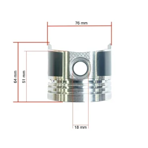 Tłok 18mm Solé Diesel Mini 11 | Mini 17 | Mini 26 – Vetus M2.06 | M3.09 | M3.28 – Craftsman Marine CM2.16 | CM3.27 – JF Marine Power JF6-1500