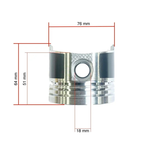 Tłok 18mm Solé Diesel Mini 11 | Mini 17 | Mini 26 – Vetus M2.06 | M3.09 | M3.28 – Craftsman Marine CM2.16 | CM3.27 – JF Marine Power JF6-1500