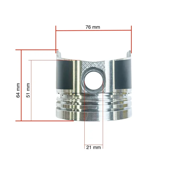 Tłok 21mm Solé Diesel Mini 11 | Mini 17 | Mini 26 – Vetus M2.06 | M3.09 | M3.28 – Craftsman Marine CM2.16 | CM3.27 – JF Marine Power JF6-1500