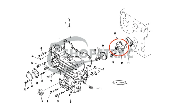 Pompa oleju silnikowego Universal M15 | M-25 | M-25XP | M-35 – Nanni 3.90HE | 4.110HE – Renault Marine D950