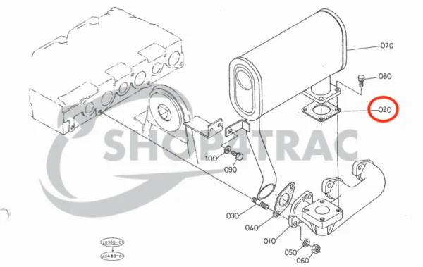 Uszczelka kolektora wydechowego Beta Marine Beta 45 | Beta 50 | Beta 60 – Nanni N4.40 | N4.50 | N4.60