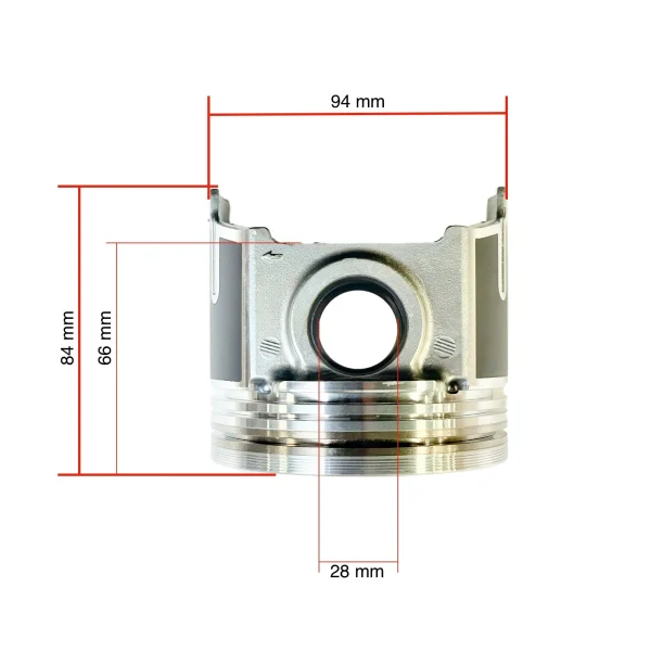 Tłok Beta Marine Beta 85T – Nanni N4.85 | N4.100 – z pierścieniami tłokowymi, +0,5 mm