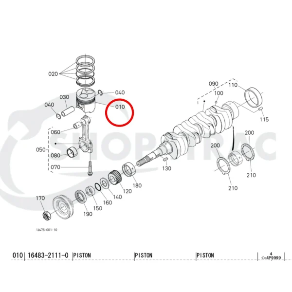 Tłok Beta Marine Beta 45 – Nanni N4.40 | 4.150 HE | 4.200 HE | 4.200 TD (83 mm, IDI)