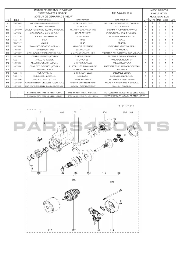 Onderdelentekening SKU-129030