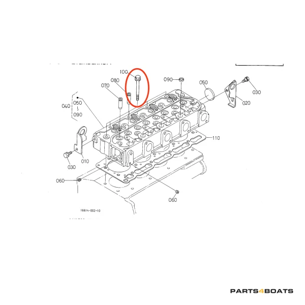 Śruba głowicy cylindra Beta Marine Beta 28 | Beta 30 | Beta 35 | Beta 38 – Nanni N3.30 | N4.38 – Universal M-25XPB | M-35B
