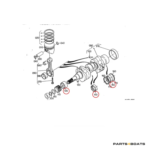 Zestaw łożysk głównych – Beta Marine Beta 10 / Beta 14 / Beta 20 | Nanni N2.10 / N2.14 / N3.21