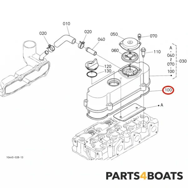 Uszczelka pokrywy zaworów Beta Marine Beta 25