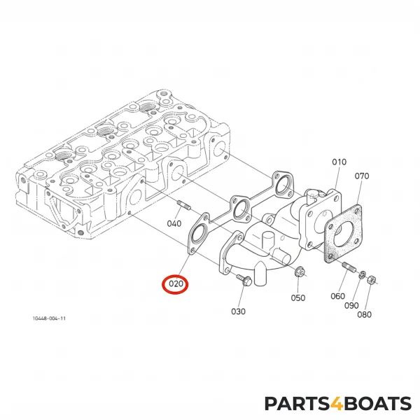 Uszczelka kolektora wydechowego Beta Marine Beta 25