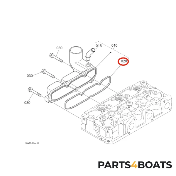 Uszczelka kolektora dolotowego Beta Marine Beta 25